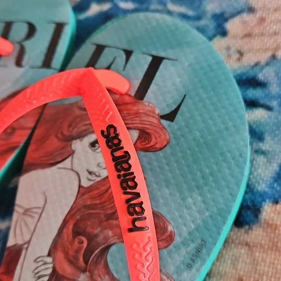 Havaianas Disney Ariel Flip Flops Size 7/8 - Picture 10 of 16